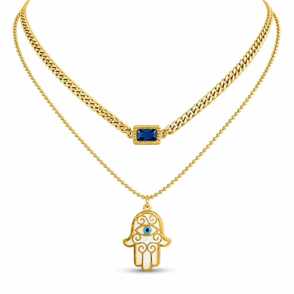 Hamsa Layer Necklace