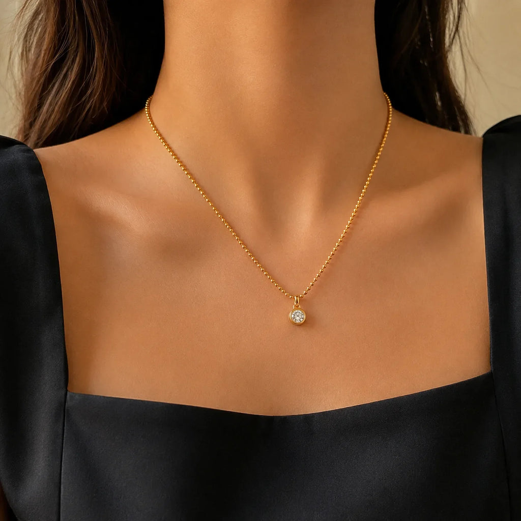Diamond Bead Necklace