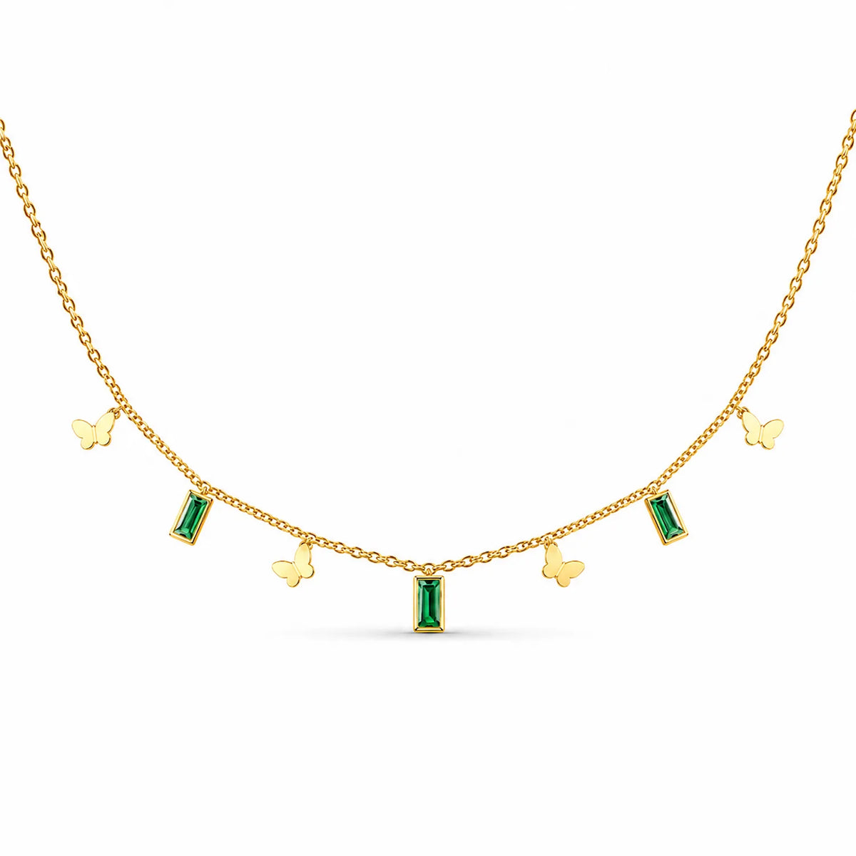 Butterfly Emerald Tanmaniya Necklace