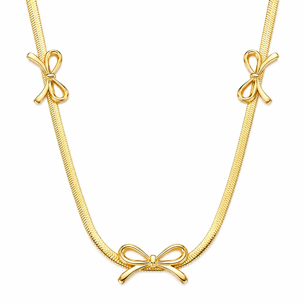 Bow Snake chain Necklace