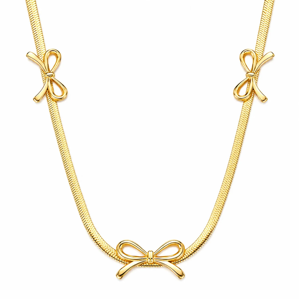Bow Snake chain Necklace