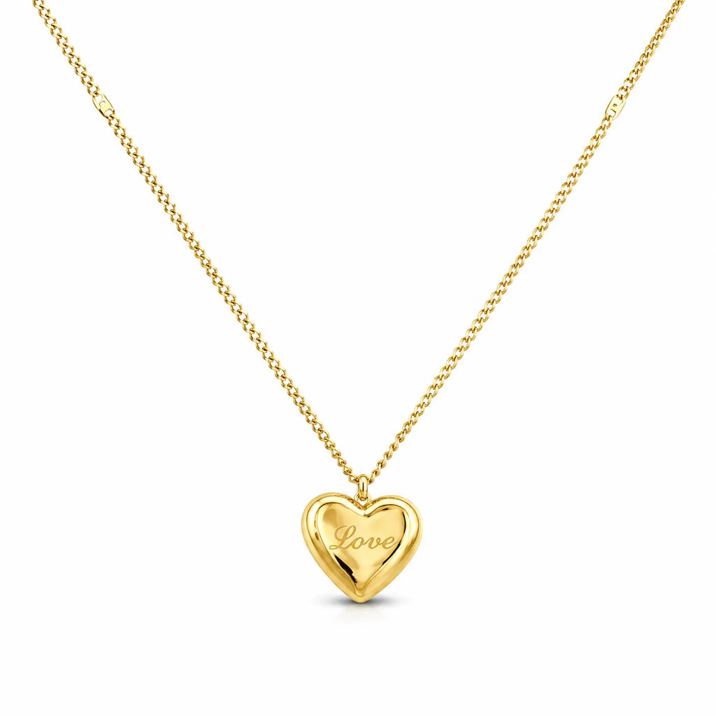 Puffed Heart Necklace