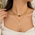 Hamsa Layer Necklace