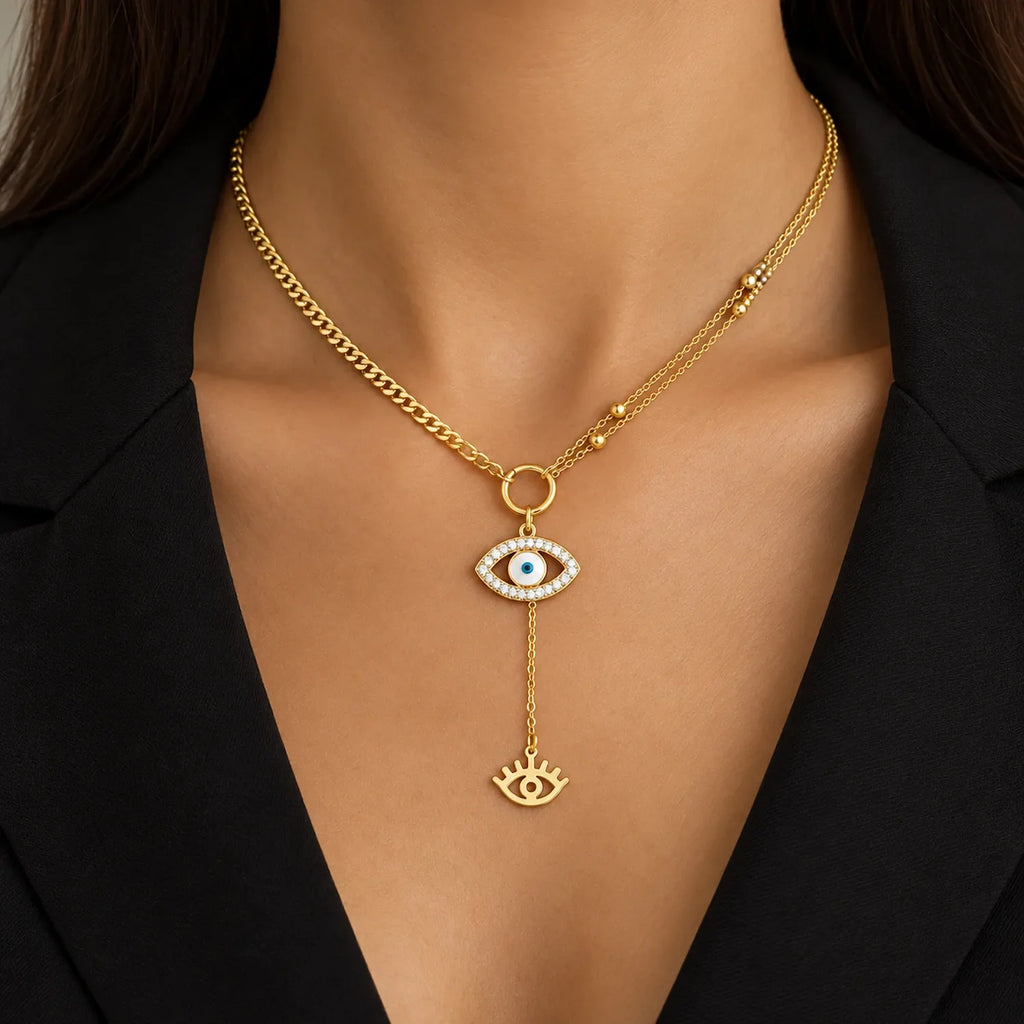 Dangling Evil eye Necklace