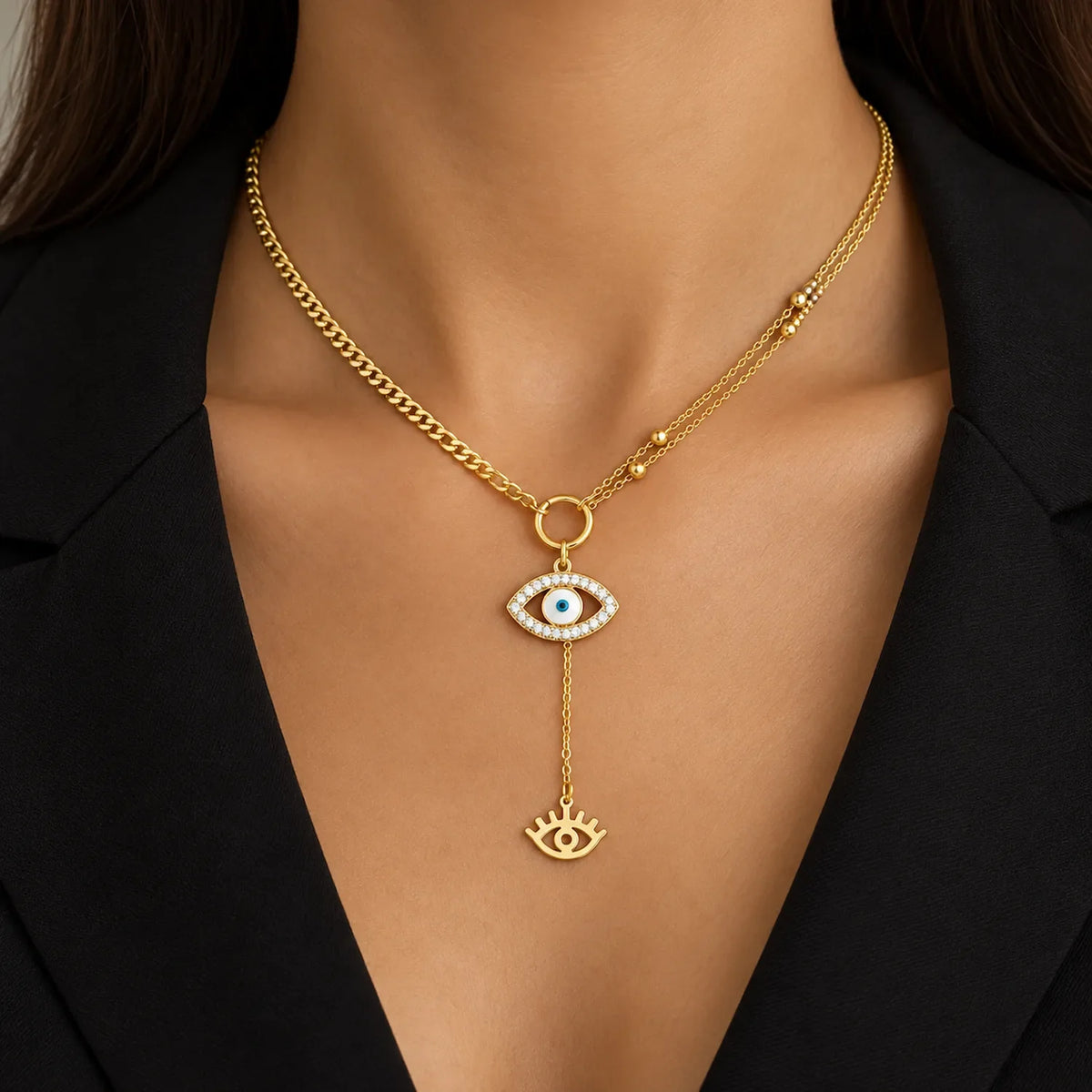 Dangling Evil eye Necklace