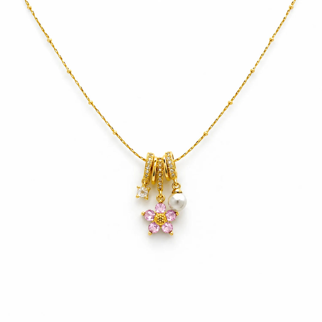 Rosy bloom Necklaces