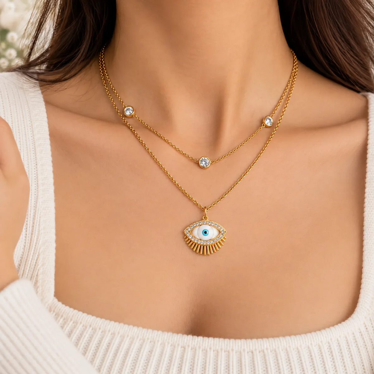 Layer Evil eye Necklace