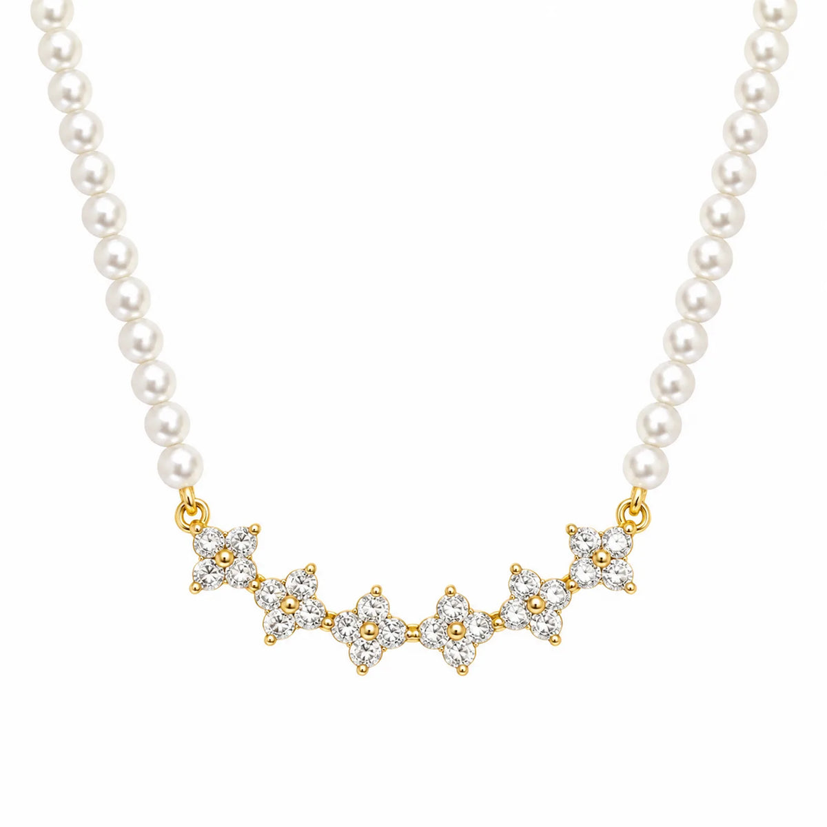 Pearl Diamond Pendant Necklace