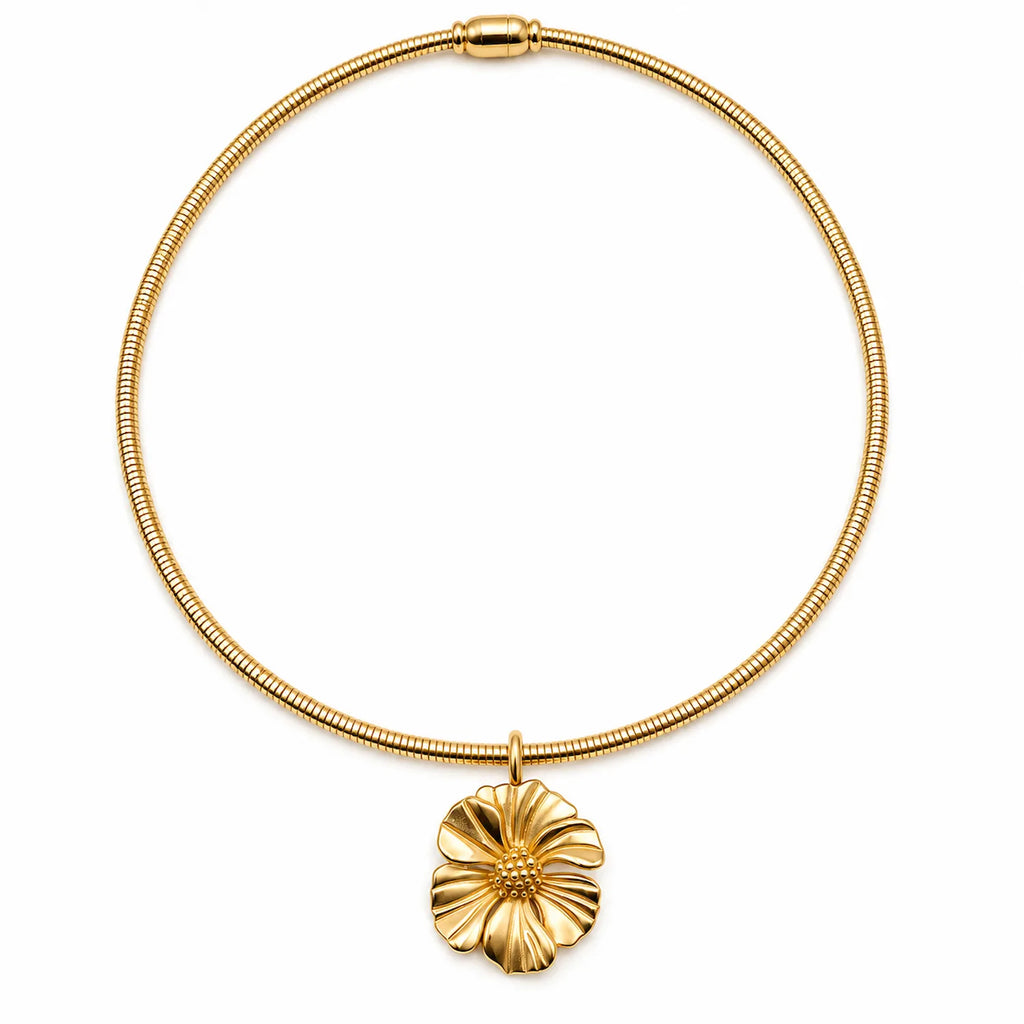 Flower Pendant Choker