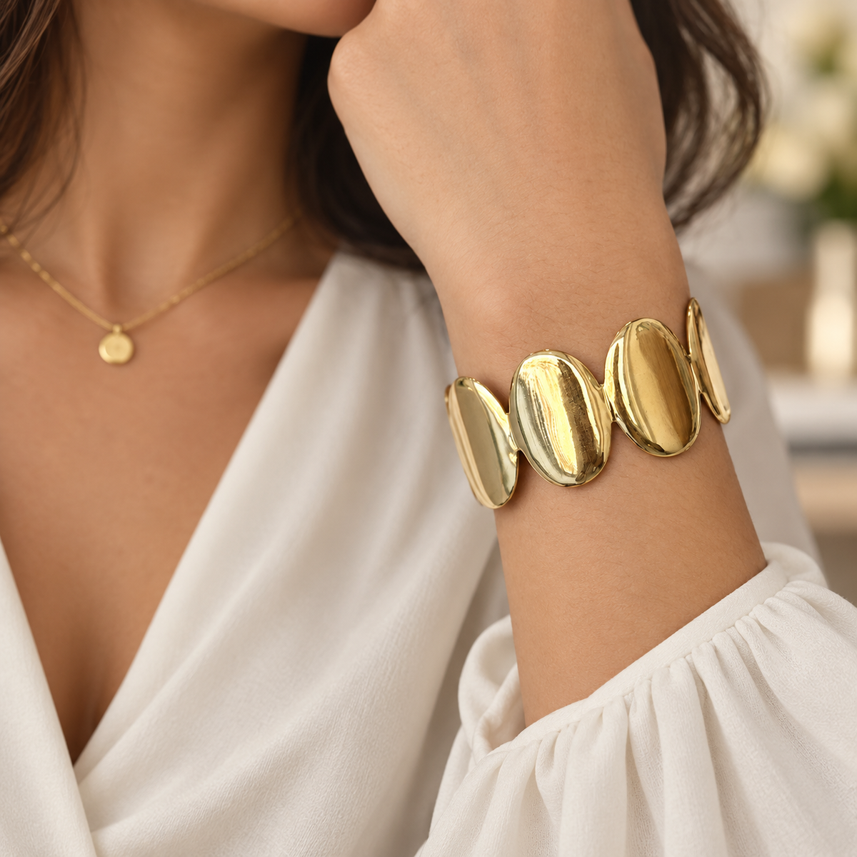 Golden Pebble Cuff kada
