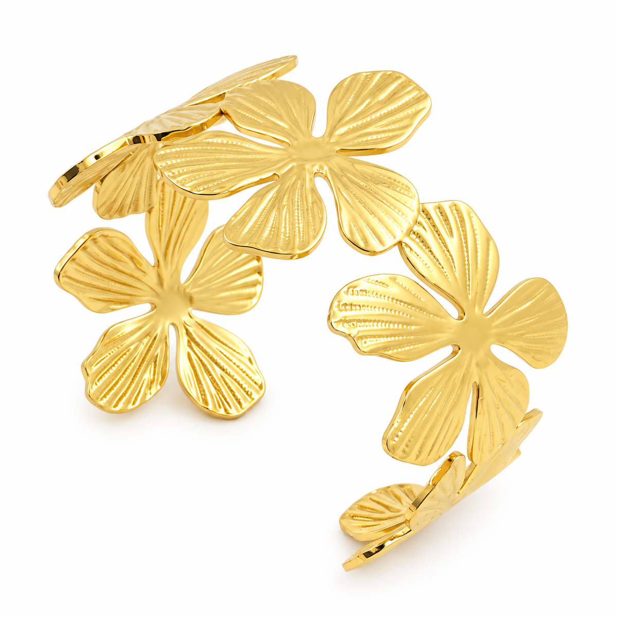 Flower Broad Cuff kada