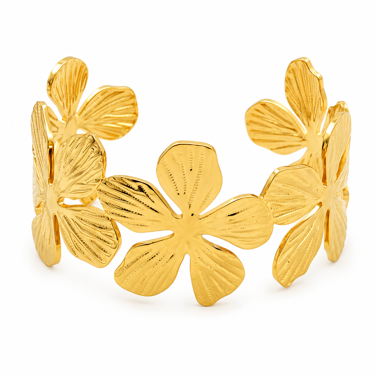 Flower Broad Cuff kada