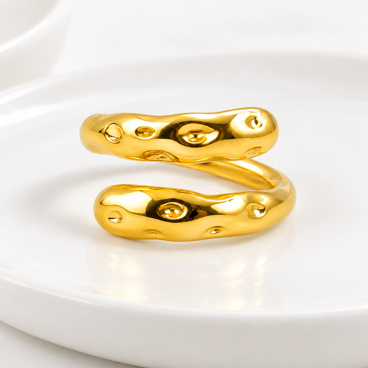 Double Band Molten Ring