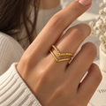 Chevron Stack Ring