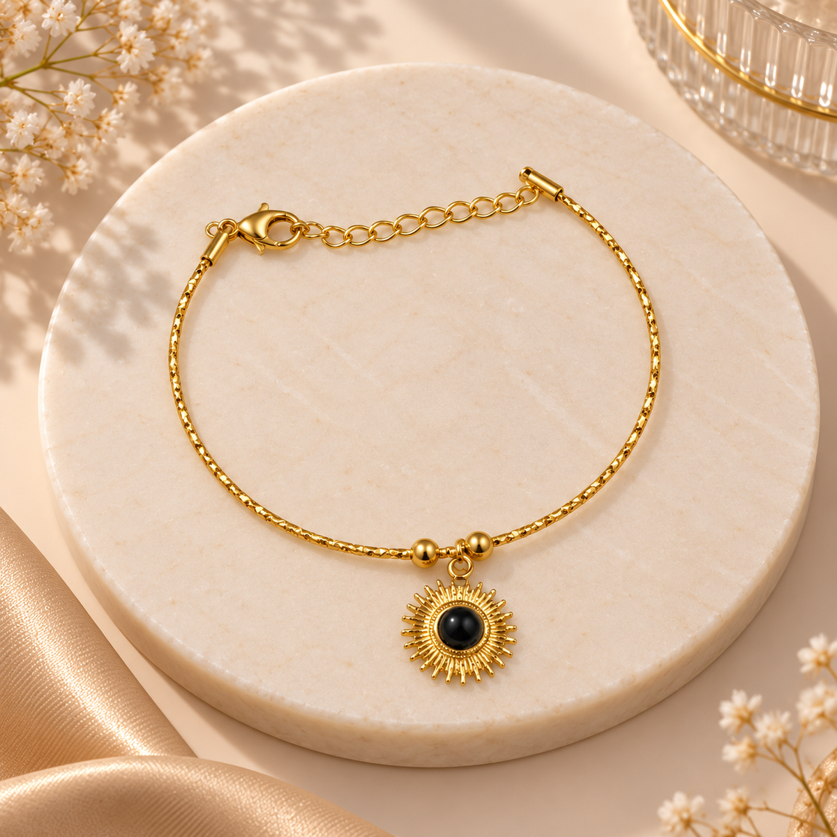 Sun Wire Charm Bracelet