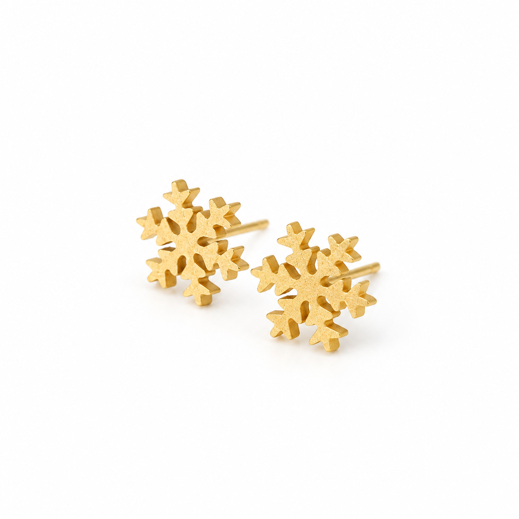 Golden frost bites earrings