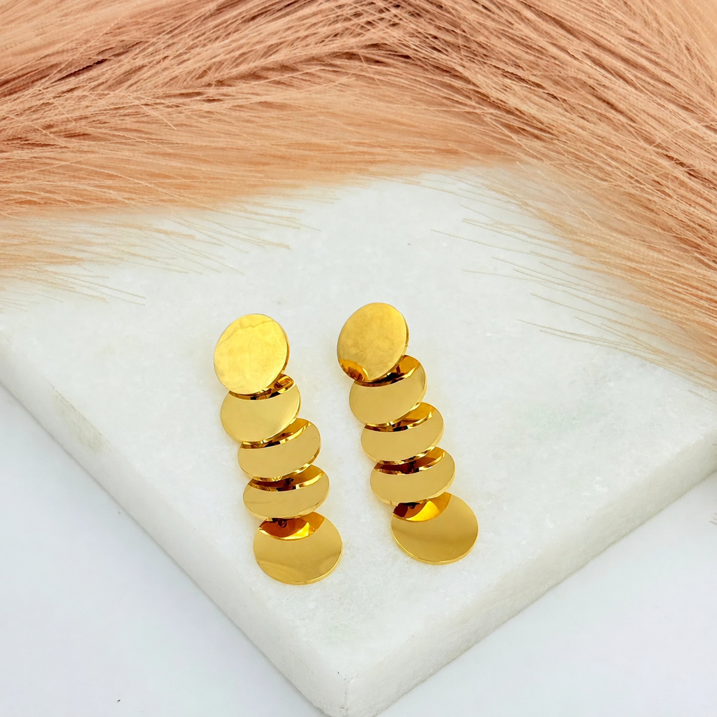 Drop Coin Earrings
