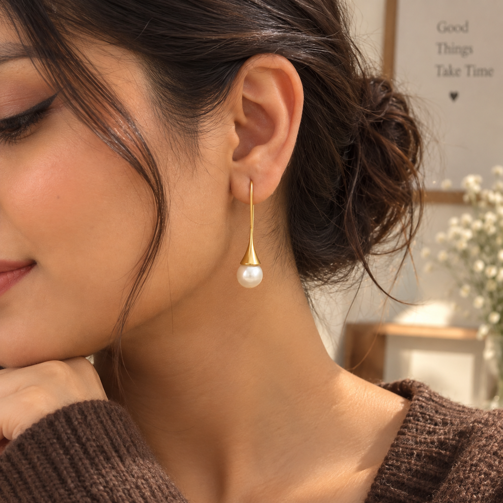 Pearl Hook Earrings