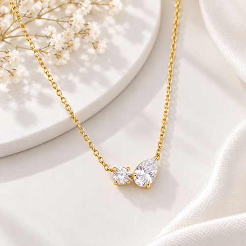 Aurelia Duo Stone Necklace