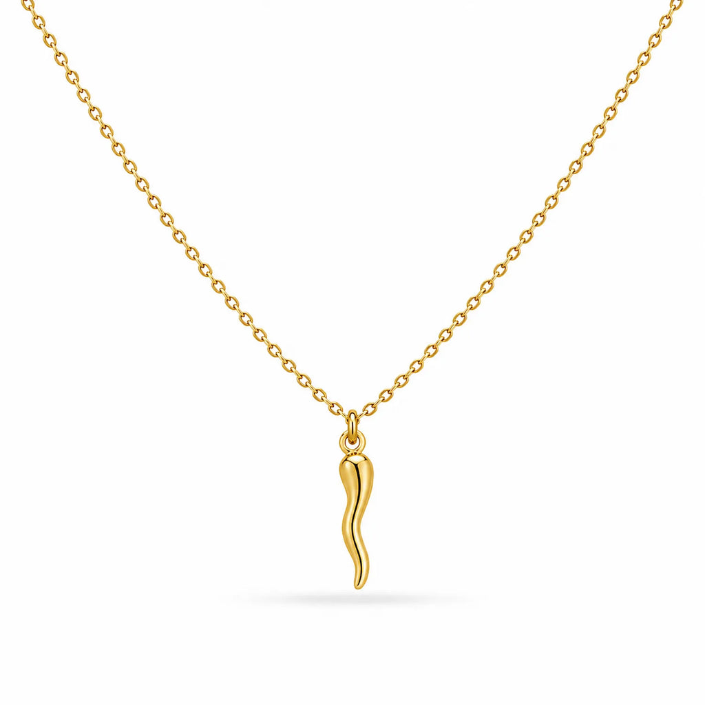 Italian Horn Pendant Necklace