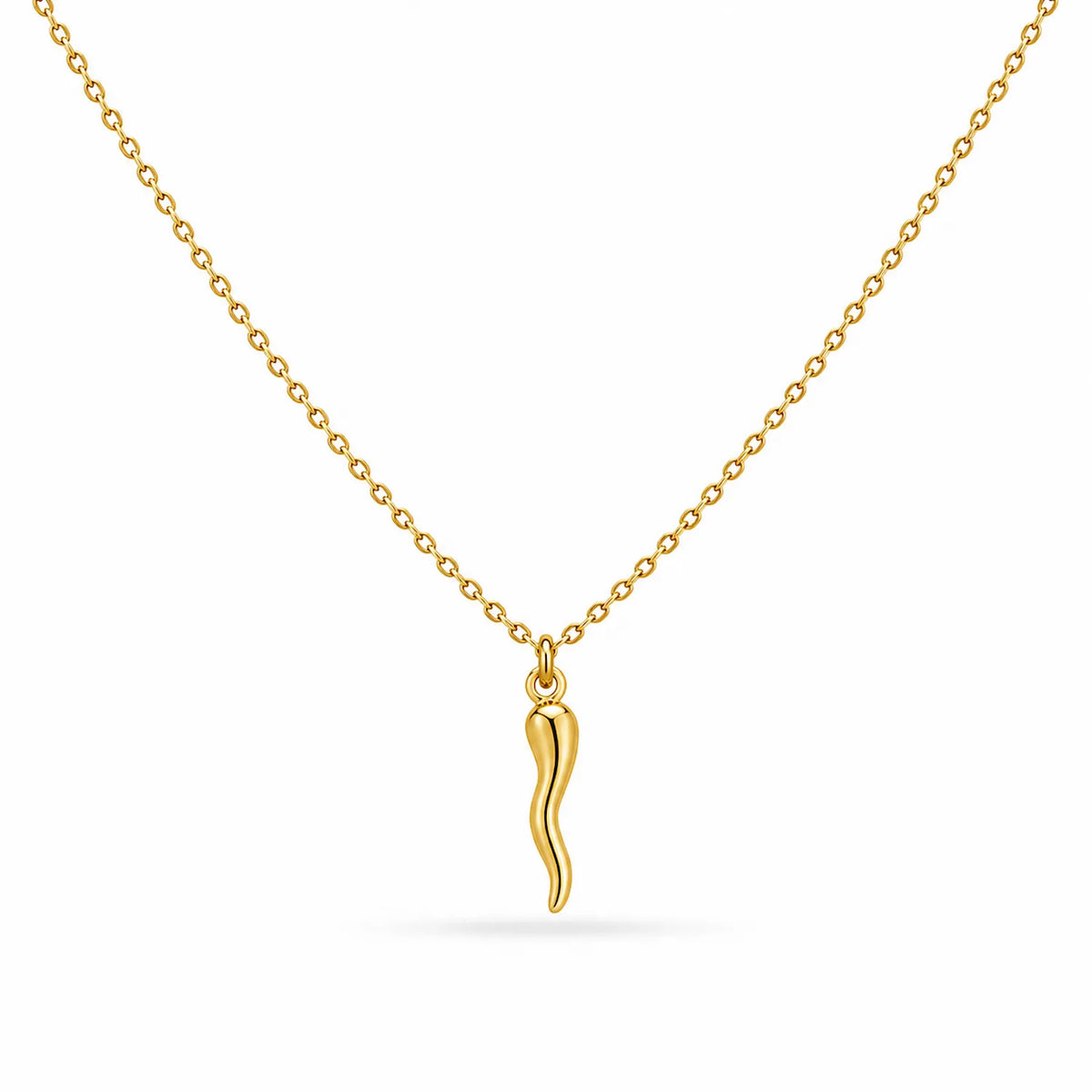 Italian Horn Pendant Necklace