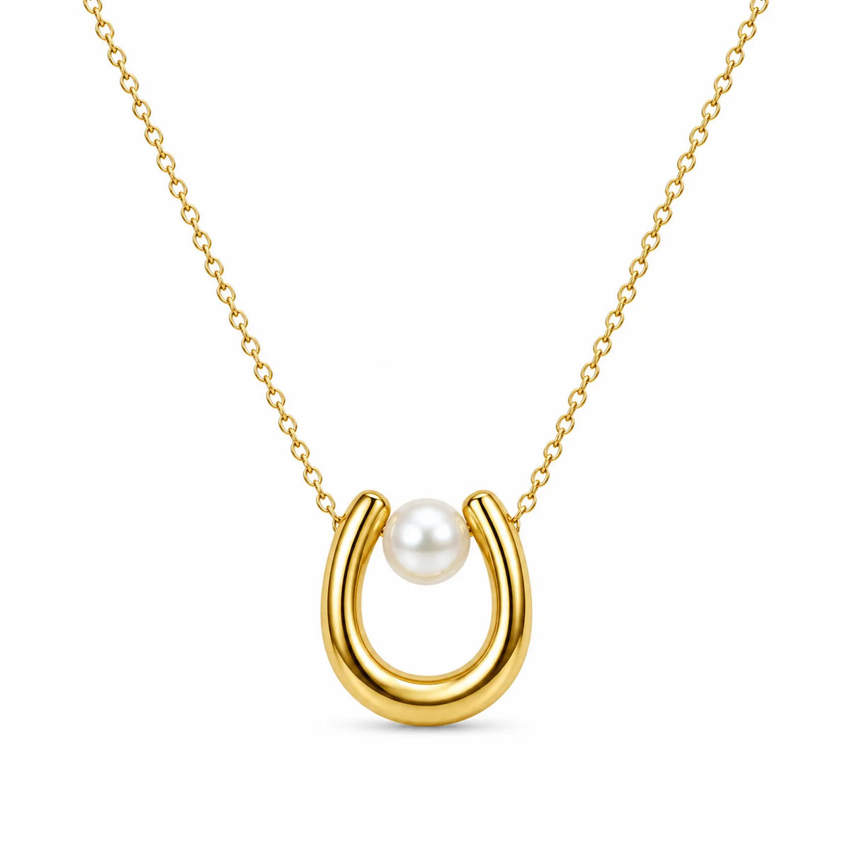 Pearl Golden U Necklace