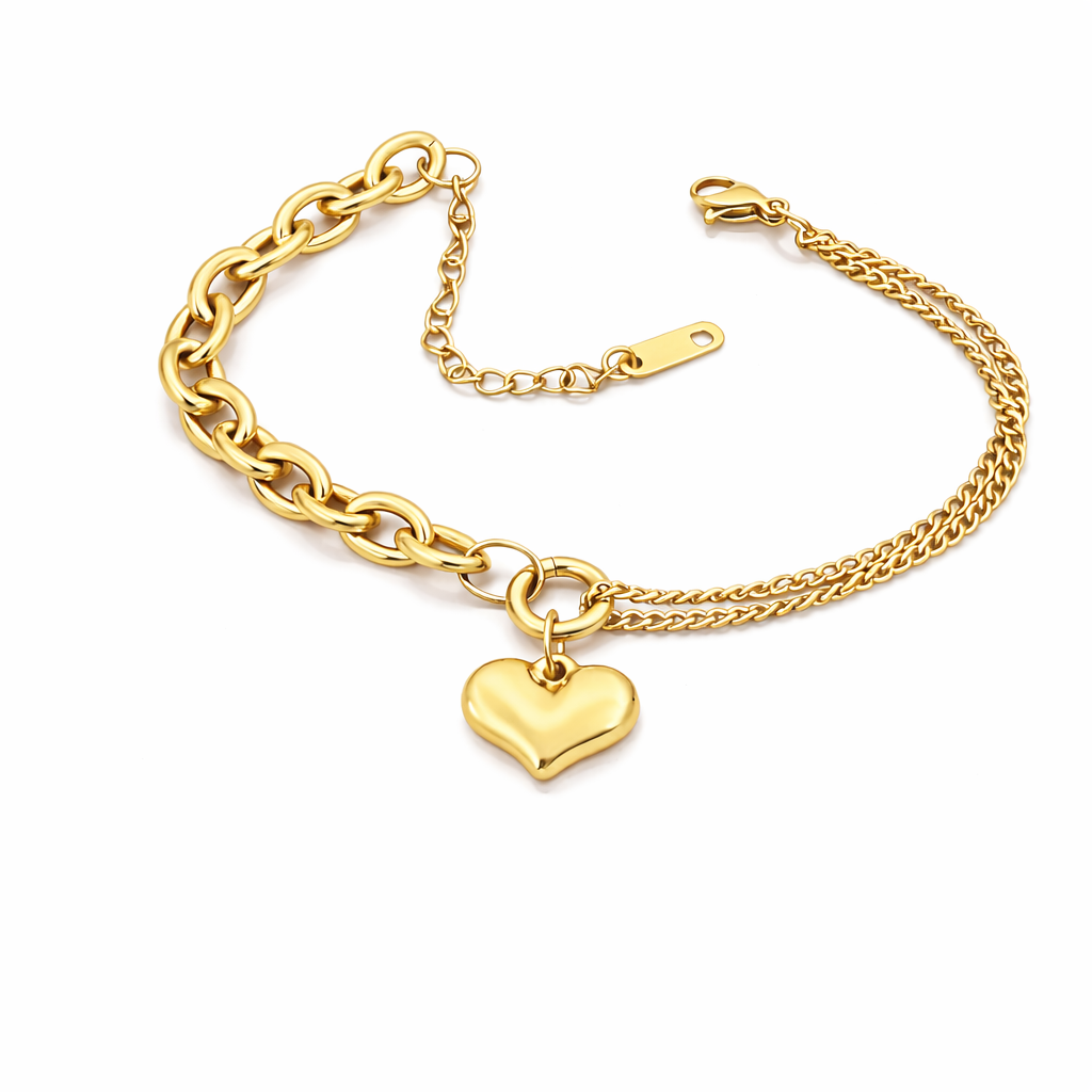 Puffy Heart Bracelet