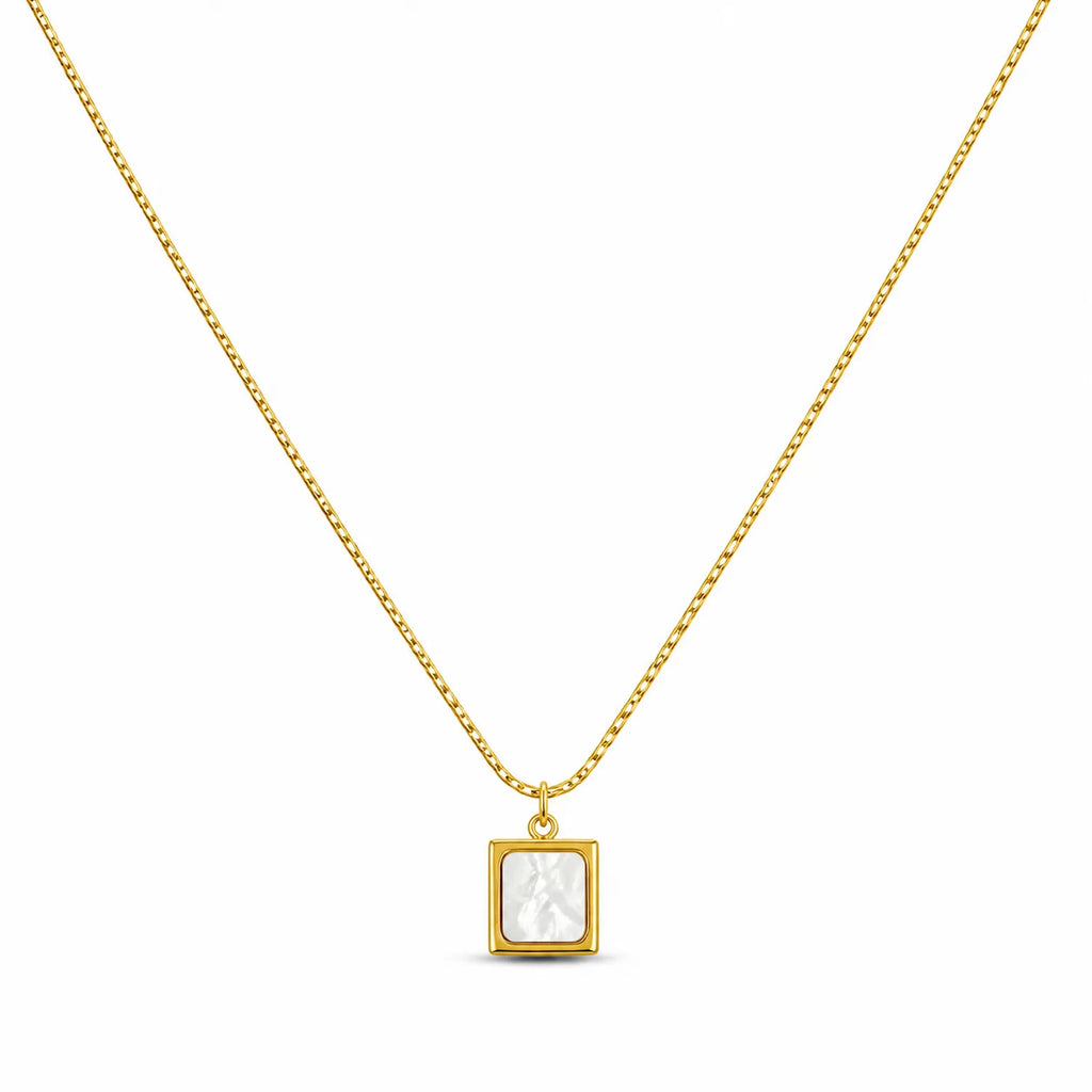 Square mother pearl Necklace