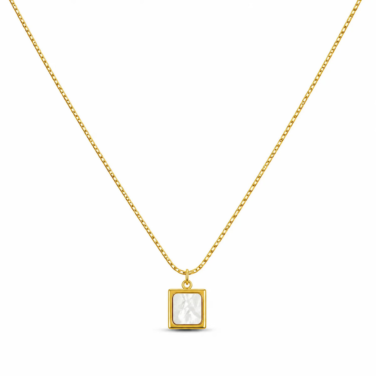 Square mother pearl Necklace