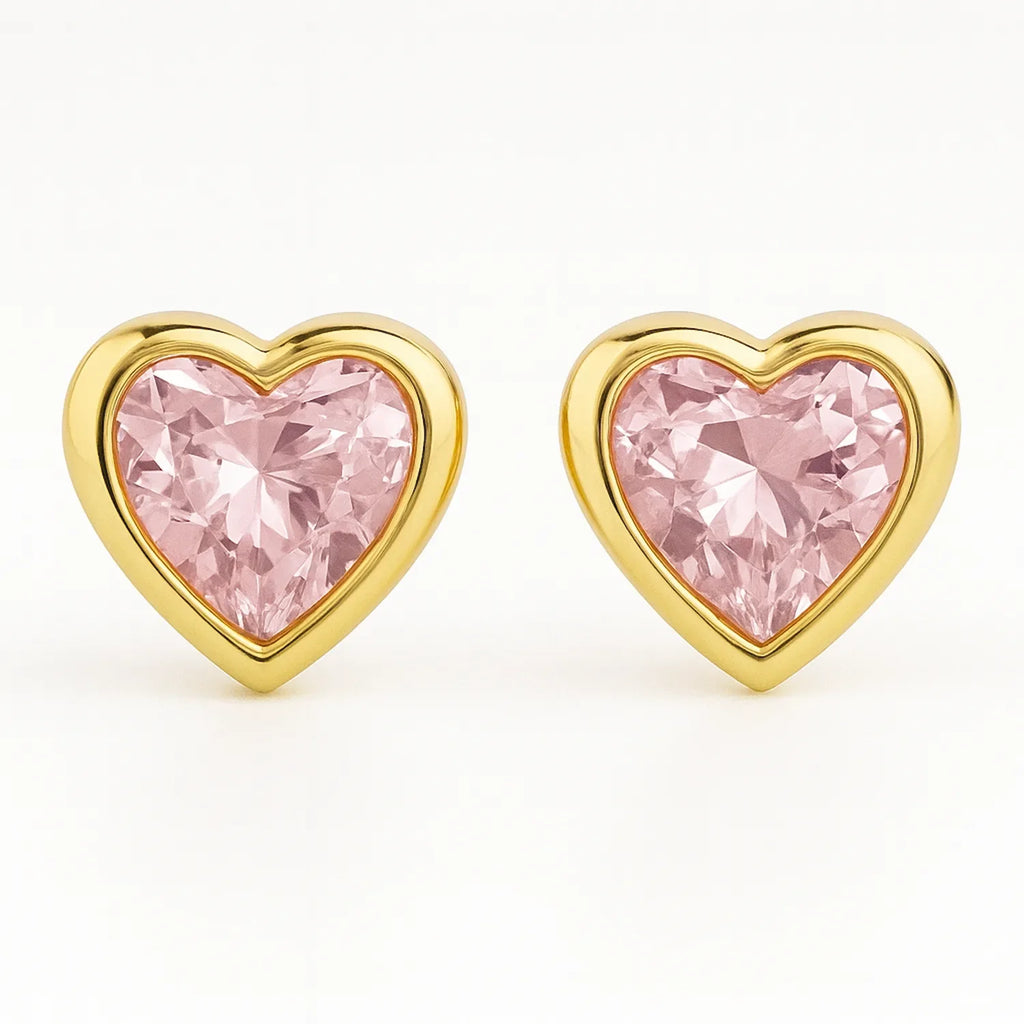 Emerald heart beats earrings