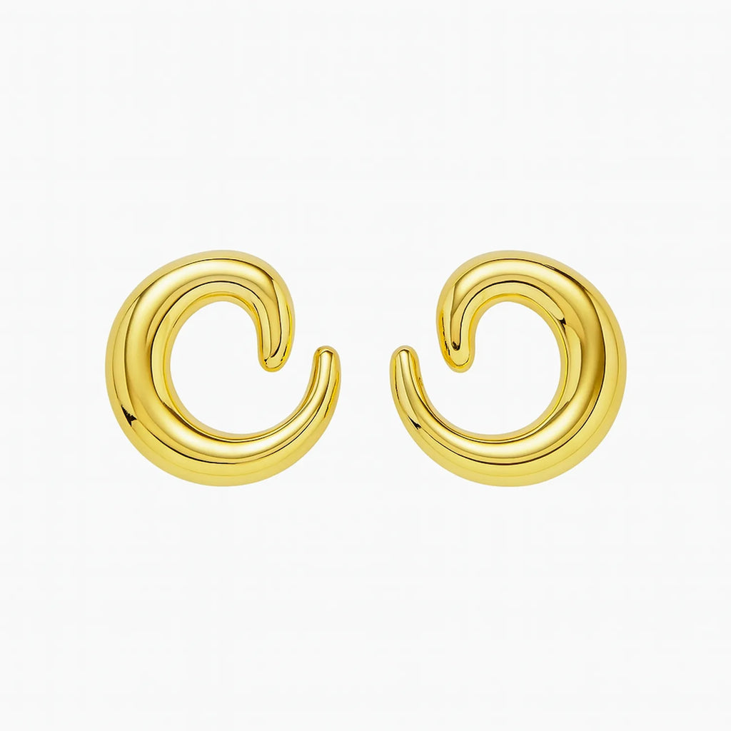 Golden spiral Chunky earrings