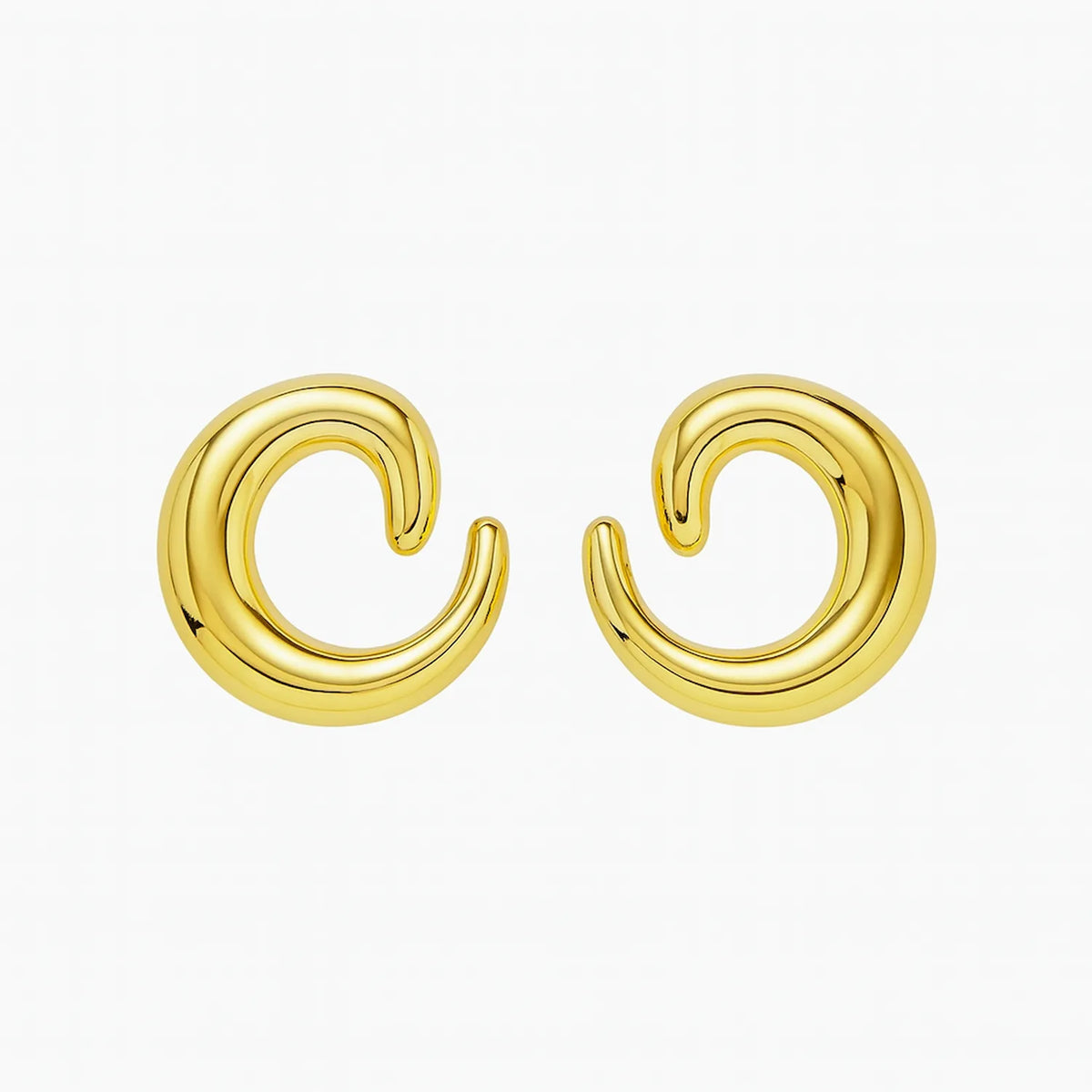 Golden spiral Chunky earrings