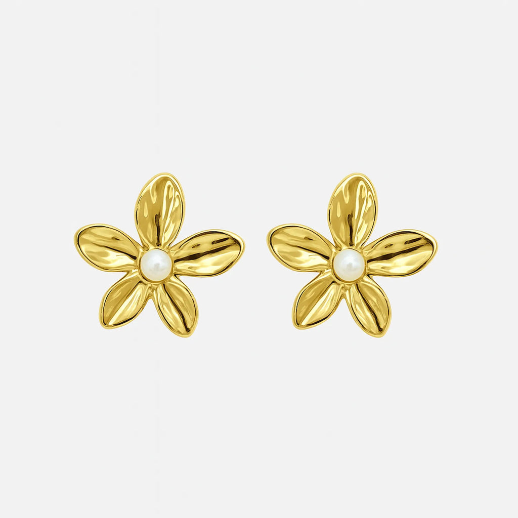 Pearl Petal Earrings