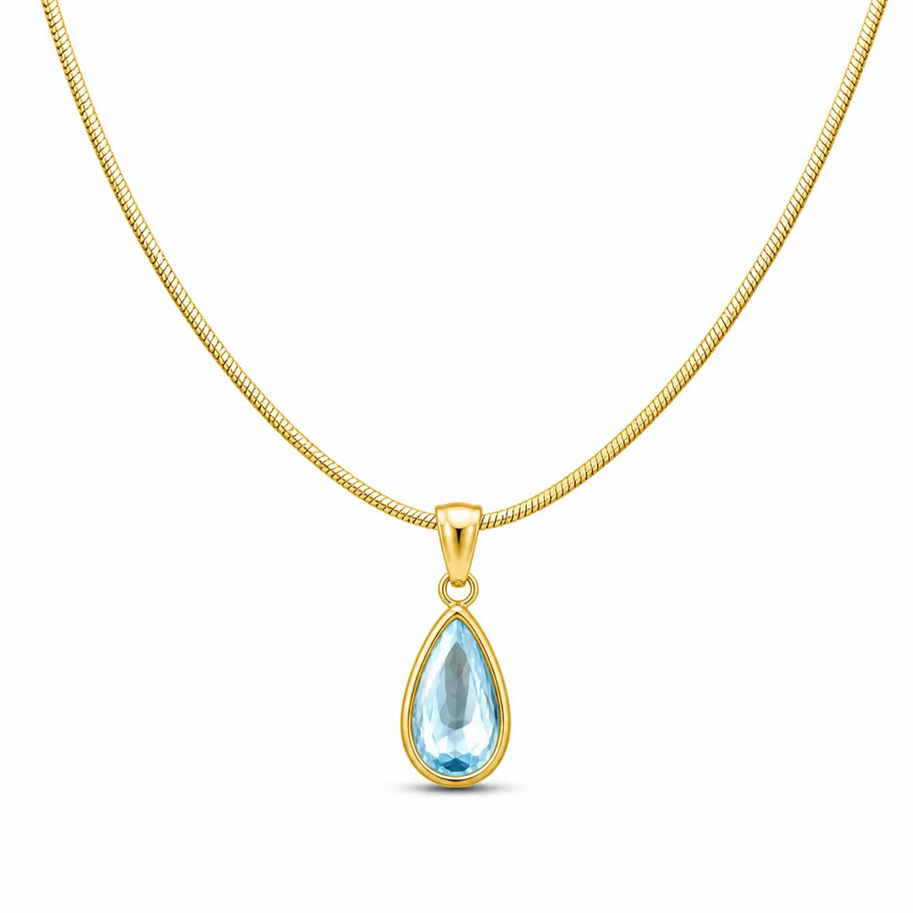 Water Drop Clear Pendant Necklace